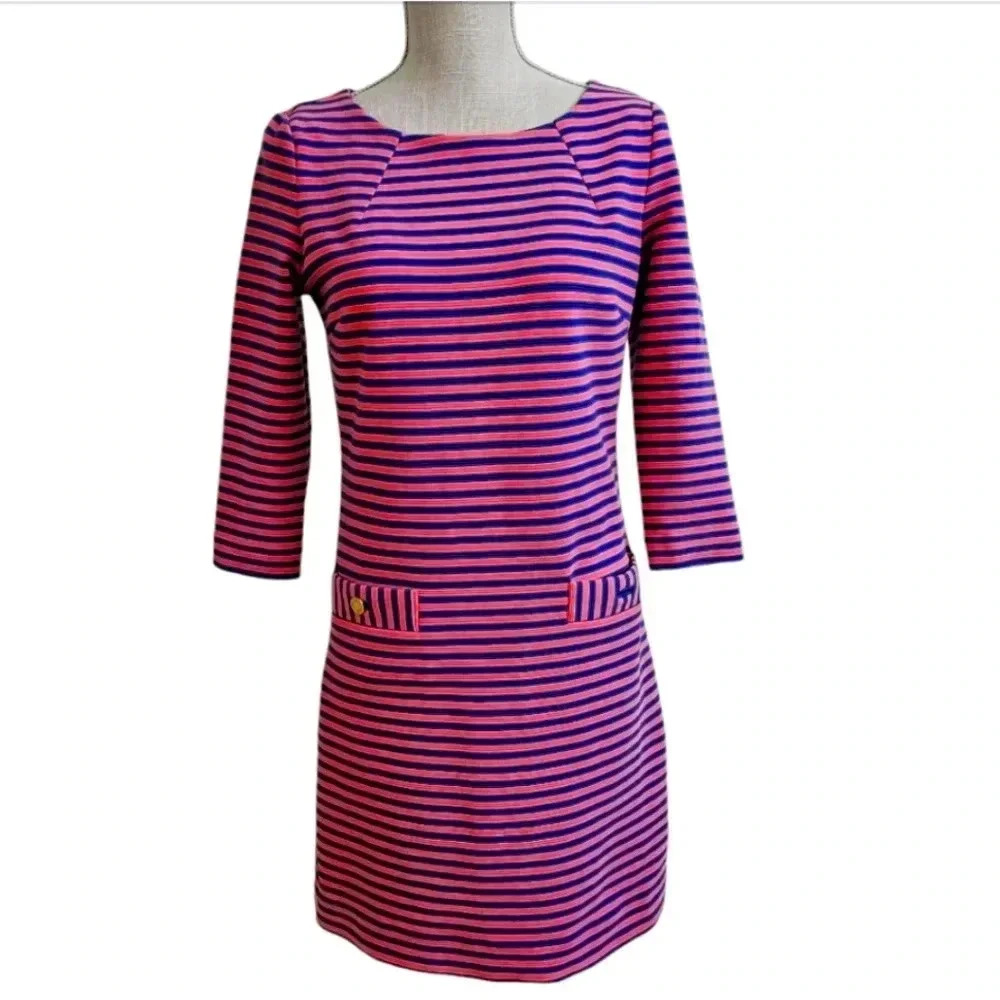 Lilly pulitzer Charlene watermelon Pink and blue knit dress Small Gender Reveal